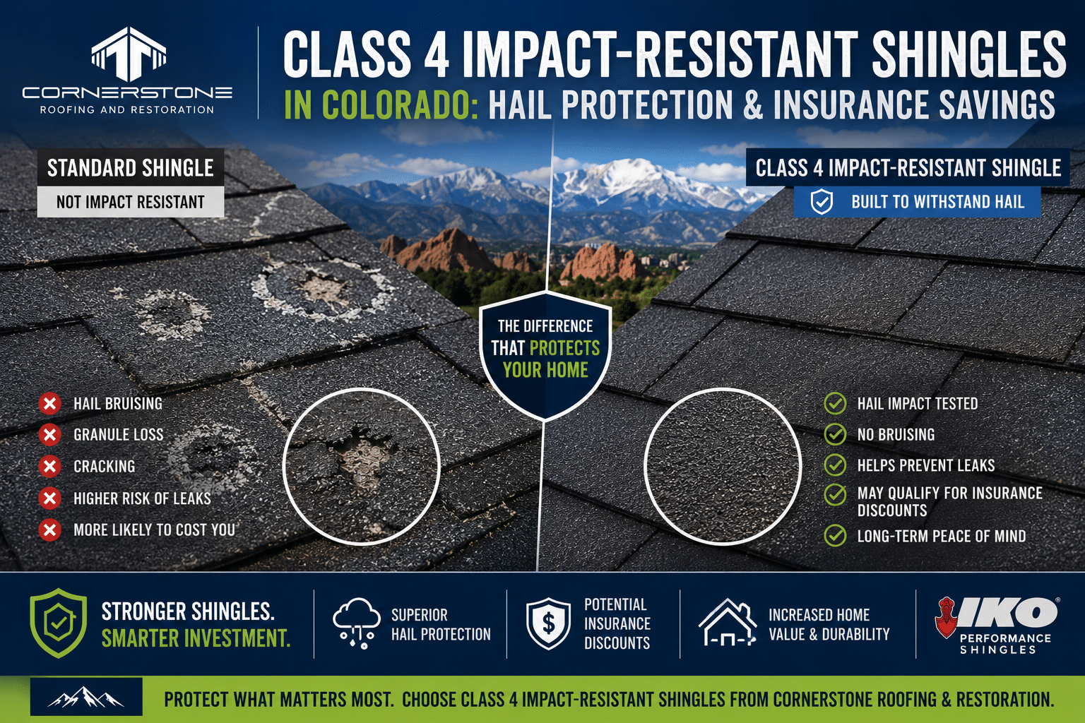 Class 4 Impact-Resistant Shingles in Colorado: Hail Protection & Insurance Savings