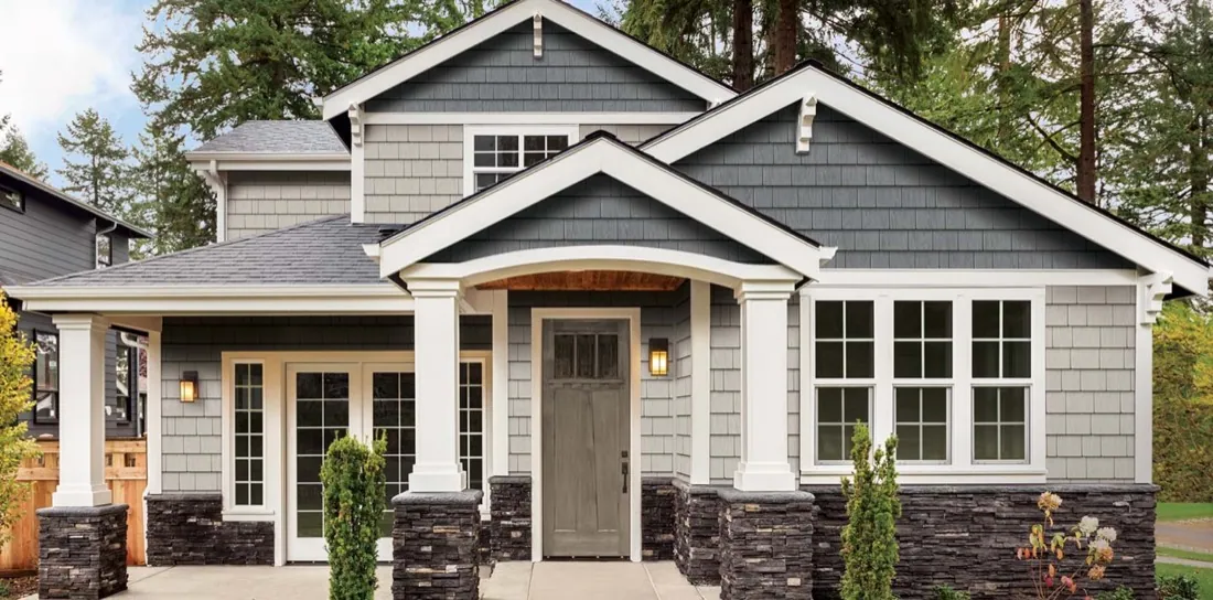 Vinyl siding installation on a home